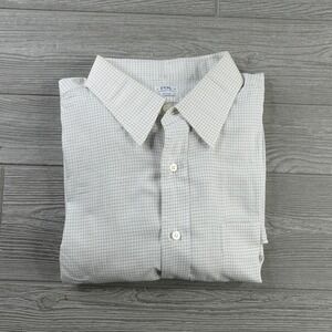 Vintage Sulka Button Down Shirt Men's XL Size 34 French Cuffs Luxury Check